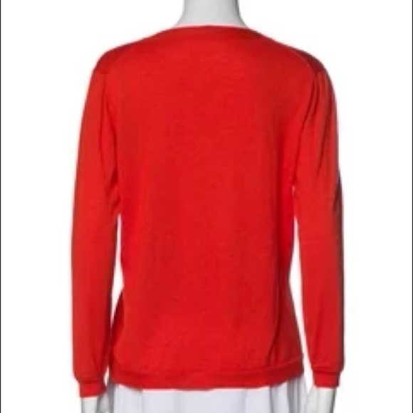 Lafayette 148 Cashmere silk front tie Sweater top medium cardigan women’s - Picture 6 of 6